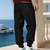 voordelige Joggingbroek-Voor heren Joggingbroeken Jogger Broek Jacquard Trekkoord Zak Effen Comfort Buitensporten Dagelijks Modieus Casual Zwart Wit Micro-elastisch
