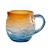 economico Tazze e tazzine-Tazza in vetro con onde marine, tazza da caffè in vetro con onde oceaniche fatta a mano da 12 once, tazze da caffè con onde oceaniche e manico isolato, tazza da tè con texture creativa con onde
