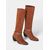 abordables Bottes souples-Bottes souples marron à rabat pour femmes avec talons moyens - Bottes de style western en faux daim à tige convertible à 2 voies pour le streetwear quotidien et les tenues d'automne