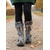 tanie Buty bojowe-zielone, sznurowane, damskie buty do kolan – vintage'owe buty bojowe na jesień, farmę, festiwal i codzienne stylizacje