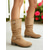 baratos Botas Slouch-Botas femininas de cano médio com tiras largas e fivelas – botas de inverno estilo camurça vintage para looks casuais e moda outono