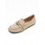 cheap Women's Slip-Ons &amp; Loafers-Women's Wide Width Flyknit Loafers with Knotted Bow – Casual Comfort Flat Shoes for Daily Wear and Travel