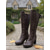 abordables Barroco &amp; Declaración-Mujer Botas Botas de Moto Tallas Grandes Botas de trabajo Exterior Trabajo Diario Botas hasta la rodilla Talón de bloque Tacón Cuadrado Dedo redondo Elegante Moda Clásico PU Cordones Negro Marrón