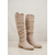 tanie Buty typu slouch-Damskie Botki Kowbojki Buty szamszowe Luźne buty Praca Codzienny Obuwie do kolana Obcas słupek Okrągły palec u nogi Zabytkowe Codzienny Wygoda Sztuczny zamsz Migdałowy Ciemnobrązowy Czarny