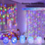 お買い得  バッテリー＆USB 屋内ライト-1個 カーテンライト 300 LEDs ウィンドウストリングライト 結婚式パーティー装飾、暖白