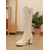 cheap Fashion Boots-Women's Red Faux Leather Platform Knee-High Lace-Up Fashion Boots with Side Zipper - Chunky Heel Boots for Daily Outfits and Fall Winter Streetwear