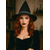 abordables Accessoires d'Halloween-Chapeau de sorcière d'Halloween pour femme, chapeau vintage à large bord pointu avec bande de corde, accessoire de costume gothique pour cosplay et fêtes