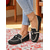 cheap Women's Slip-Ons &amp; Loafers-Women's Wide Width Flyknit Loafers with Knotted Bow – Casual Comfort Flat Shoes for Daily Wear and Travel