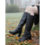 abordables Barroco &amp; Declaración-Mujer Botas Botas de Moto Tallas Grandes Botas de trabajo Exterior Trabajo Diario Botas hasta la rodilla Talón de bloque Tacón Cuadrado Dedo redondo Elegante Moda Clásico PU Cordones Negro Marrón