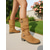 baratos Botas Slouch-Botas femininas de cano médio com tiras largas e fivelas – botas de inverno estilo camurça vintage para looks casuais e moda outono