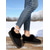 abordables Botas de nieve e invierno-Botas de nieve marrón claro para mujer con ribete de piel sintética y suela de diamantes de imitación: cómodas botas de invierno de ante sintético para el hogar y para exteriores en invierno.