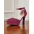 abordables Retro de los años 50-Zapatos de tacón alto con plataforma y tira al tobillo de ante burdeos de los años 50 para mujer: elegantes zapatos de fiesta y boda para damas.