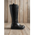 baratos Botas de montaria-Botas de montaria femininas de couro premium de cano alto - estilo urbano acima do joelho para roupas femininas de rua e urbanas
