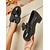 abordables Zapatos de salón de tacón ancho-Mocasines de tacón grueso de charol sintético para mujer con lazo extragrande: zapatos de vestir de estilo retro para actividades informales al aire libre y ropa de calle diaria.