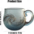 economico Tazze e tazzine-Tazza in vetro con onde marine, tazza da caffè in vetro con onde oceaniche fatta a mano da 12 once, tazze da caffè con onde oceaniche e manico isolato, tazza da tè con texture creativa con onde