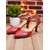 cheap Latin Shoes-Women's Red Cross Strap Ballroom Dance Shoes with Snake Print Heels - Professional Latin Tango Salsa Pumps for Gatsby Party and Elegant Ball Dance Events