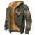 billiga Jakthoodies-Herr Kamouflage Kamuflasje Hjort Fleece Huvtröja Jakke Tröja Klassisk Militär Jakt Långärmad Rund hals Utomhus Camping Svart Brun Grön Grå Dragkedja Höst Vinter Designer S M L XL 2XL 3XL