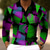 cheap Men&#039;s Geometric Polo-Men&#039;s Geometic Polo Long Sleeve Polo Shirts Lapel Casual Outdoor Athleisure Daily Wear 3D Print Buttons Spring Fall Winter Yellow Blue Green