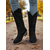 cheap Fashion Boots-Women's Red Suede Cowboy Knee High Boots with Embroidered Western Design and Low Block Heel – Country Style Boots for Ladies, Ideal for Rodeo, Festivals &amp; Casual Outfits