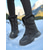 baratos Botas de neve e inverno-Botas de neve femininas de inverno – calçados para atividades ao ar livre, impermeáveis, quentes, forrados com pele e cadarço, para clima frio e caminhadas