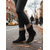 abordables Botas holgadas-Botines holgados de ante beige para mujer: botines estilo western de tacón bajo, informales y cómodos