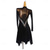 cheap Competition Dress-Women's Performance Long Sleeve Velvet Tassels Latin Salsa Dance Dress Competition Dress