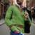 tanie sweter męski sweter-Męskie Świąteczny sweter Świąteczne swetry Sweter świąteczny Sweter sweter Sweter z dzianiny Prążkowany Robić na drutach Zwykłe topy Dzianiny Kolorowy blok W serek Moda Podstawowy Urlop Dzienne