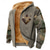 billiga Jakthoodies-Herr Kamouflage Kamuflasje Hjort Fleece Huvtröja Jakke Tröja Klassisk Militär Jakt Långärmad Rund hals Utomhus Camping Svart Brun Grön Grå Dragkedja Höst Vinter Designer S M L XL 2XL 3XL