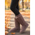 abordables Botas de nieve e invierno-Botas de invierno de media pantorrilla para mujer con forro polar afelpado: botas de nieve cálidas y acogedoras para uso informal en climas fríos