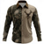 cheap Vintage Shirt-Men&#039;s Camo Reindeer Camouflage Shirt Button Up Shirt Long Sleeve Vintage Retro Outdoor Camping &amp; Hiking Hunting Spring Fall Turndown 3D Print Collared Shirts Camouflage khaki Army Green Khaki