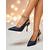voordelige Slingback Pumps-Marineblauwe slingback high heels voor dames - elegante stiletto pumps voor cocktailparty's en avondevenementen
