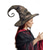 abordables Accessoires d'Halloween-Chapeau de sorcière d'Halloween pour femme – casquette de sorcier pointue vintage au design vieilli pour fêtes costumées, cosplay et événements à thème