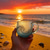 economico Tazze e tazzine-Tazza in vetro con onde marine, tazza da caffè in vetro con onde oceaniche fatta a mano da 12 once, tazze da caffè con onde oceaniche e manico isolato, tazza da tè con texture creativa con onde