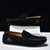 billige Casual loafers-Herre En pedal Retro Store størrelser Gange Fritid Daglig PU Bekvem Knehøye støvler Tøfler Rødbrun Svart Gul