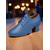 cheap Jazz Shoes-Women's Genuine Leather Blue Lace-Up Oxford Dance Shoes with Low Block Heel - Professional Ballroom &amp; Latin Practice Footwear
