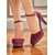abordables Retro de los años 50-Zapatos de tacón alto con plataforma y tira al tobillo de ante burdeos de los años 50 para mujer: elegantes zapatos de fiesta y boda para damas.