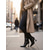 abordables Botas de moda-Botas altas hasta la rodilla con estampado de cocodrilo negro para mujer, botas de tacón de aguja con punta puntiaguda de cuero genuino, estilo urbano para mujer, perfectas para atuendos elegantes y