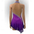 baratos Vestidos de Patinação Artística-Vestido de patinação artística para mulheres, vestido de patinação no gelo para meninas, patchwork roxo, bainha assimétrica, alta elasticidade, roupa de competição para treinamento, patinação