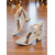 baratos Botas de tornozelo-Botas femininas de cano curto em malha prateada e dourada com detalhes em esmeralda - sapatos de festa com glitter para vida noturna, balada e eventos de dança