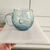 economico Tazze e tazzine-Tazza in vetro con onde marine, tazza da caffè in vetro con onde oceaniche fatta a mano da 12 once, tazze da caffè con onde oceaniche e manico isolato, tazza da tè con texture creativa con onde
