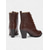 olcso Viktoriánus és Edward-kori-női viktoriánus és edwardi vintage barna fűzős brogue bokacsizma – műbőr kerek orrú, sarkú csizma retró outfitekhez, mindennapi viselethez és őszi divathoz