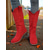 cheap Fashion Boots-Women's Red Suede Cowboy Knee High Boots with Embroidered Western Design and Low Block Heel – Country Style Boots for Ladies, Ideal for Rodeo, Festivals &amp; Casual Outfits