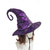 abordables Accessoires d'Halloween-Chapeau de sorcière d'Halloween pour femme – casquette de sorcier pointue vintage au design vieilli pour fêtes costumées, cosplay et événements à thème