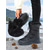 baratos Botas de neve e inverno-Botas de neve femininas de inverno – calçados para atividades ao ar livre, impermeáveis, quentes, forrados com pele e cadarço, para clima frio e caminhadas