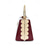 economico Clutch e borsette da sera-borsa da sera da donna in pelle verniciata color bordeaux con manico dorato, borsa in stile vintage Gatsby per cocktail party, matrimoni ed eventi formali