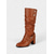 abordables Botas holgadas-Botas holgadas hasta media pantorrilla negras para mujer con correas con hebilla, elegantes y versátiles para uso informal, de otoño e invierno.