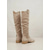 tanie Buty typu slouch-Damskie Botki Kowbojki Buty szamszowe Luźne buty Praca Codzienny Obuwie do kolana Obcas słupek Okrągły palec u nogi Zabytkowe Codzienny Wygoda Sztuczny zamsz Migdałowy Ciemnobrązowy Czarny