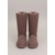 abordables Botas de nieve e invierno-Botas de invierno de media pantorrilla para mujer con forro polar afelpado: botas de nieve cálidas y acogedoras para uso informal en climas fríos