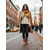 abordables Botas holgadas-Botines holgados de ante beige para mujer: botines estilo western de tacón bajo, informales y cómodos