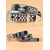 abordables Accessoires d'Halloween-Ceinture unisexe Halloween en strass avec tête de mort – Accessoire de taille en similicuir punk rock scintillant pour fêtes, concerts et costumes